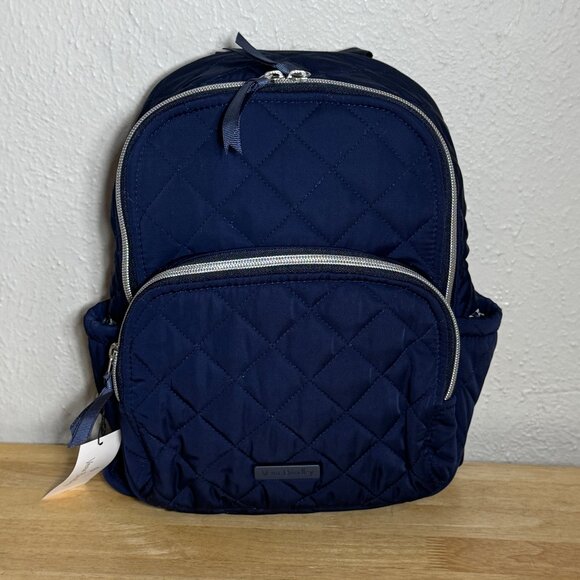 Vera Bradley Small Backpack in Performance Twill Navy Blue NWT - Picture 1 of 12